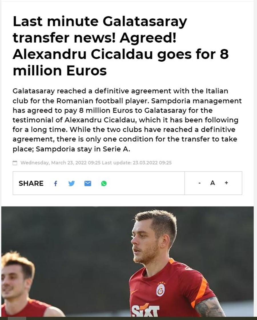 „Au bătut palma! Cicâldău pleacă de la Galatasaray” » Turcii anunță: mutarea de 8 milioane de euro mai depinde de un singur lucru