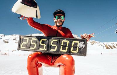 Record ISTORIC în schi » Simon Billy, cel mai rapid din toate timpurile: 255,5 km/h!