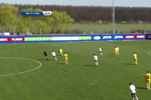 România U17 - Bulgaria U17, în Turul de Elită, foto: captură de ecran FRF TV