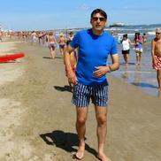 Victor Pițurcă, pe plajă în Rimini. Imagini de la acțiunea San Marino - România, din 2011 / FOTO: Arhivă Gazeta Sporturilor