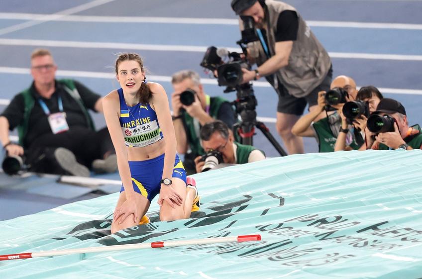 Yaroslava Mahuchikh după o săritură ratată FOTO Imago Images