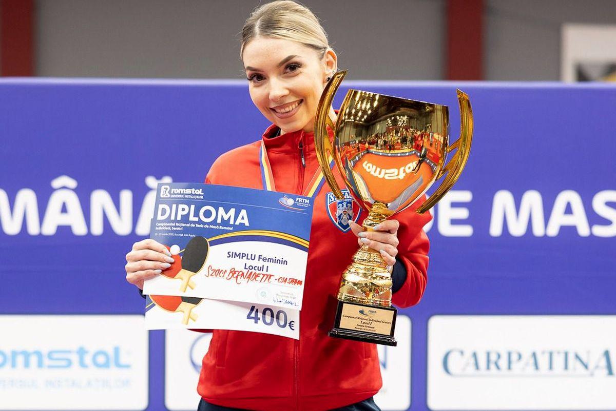 Nu are rivală! Bernadette Szocs a devenit campioană națională pentru a șaptea oară la rând în proba de simplu
