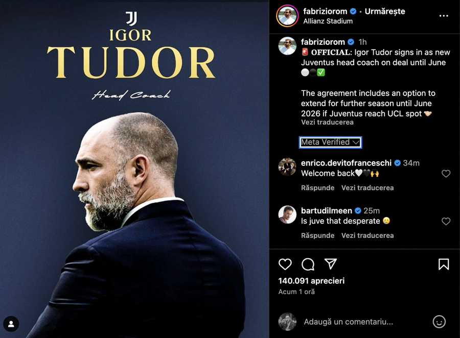 Juventus l-a dat afară pe Thiago Motta și și-a anunțat rapid noul antrenor » Jurnaliștii italieni, luați prin surprindere: credeau că va fi Mancini