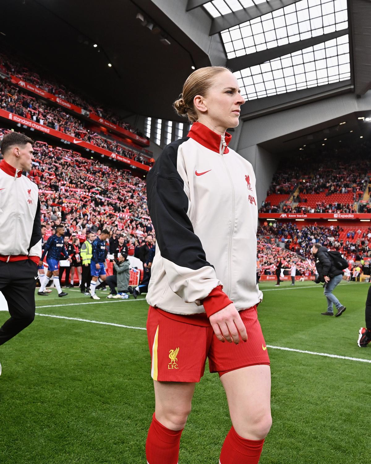 Natasha Dowie, în meciul pentru legendele lui Liverpool