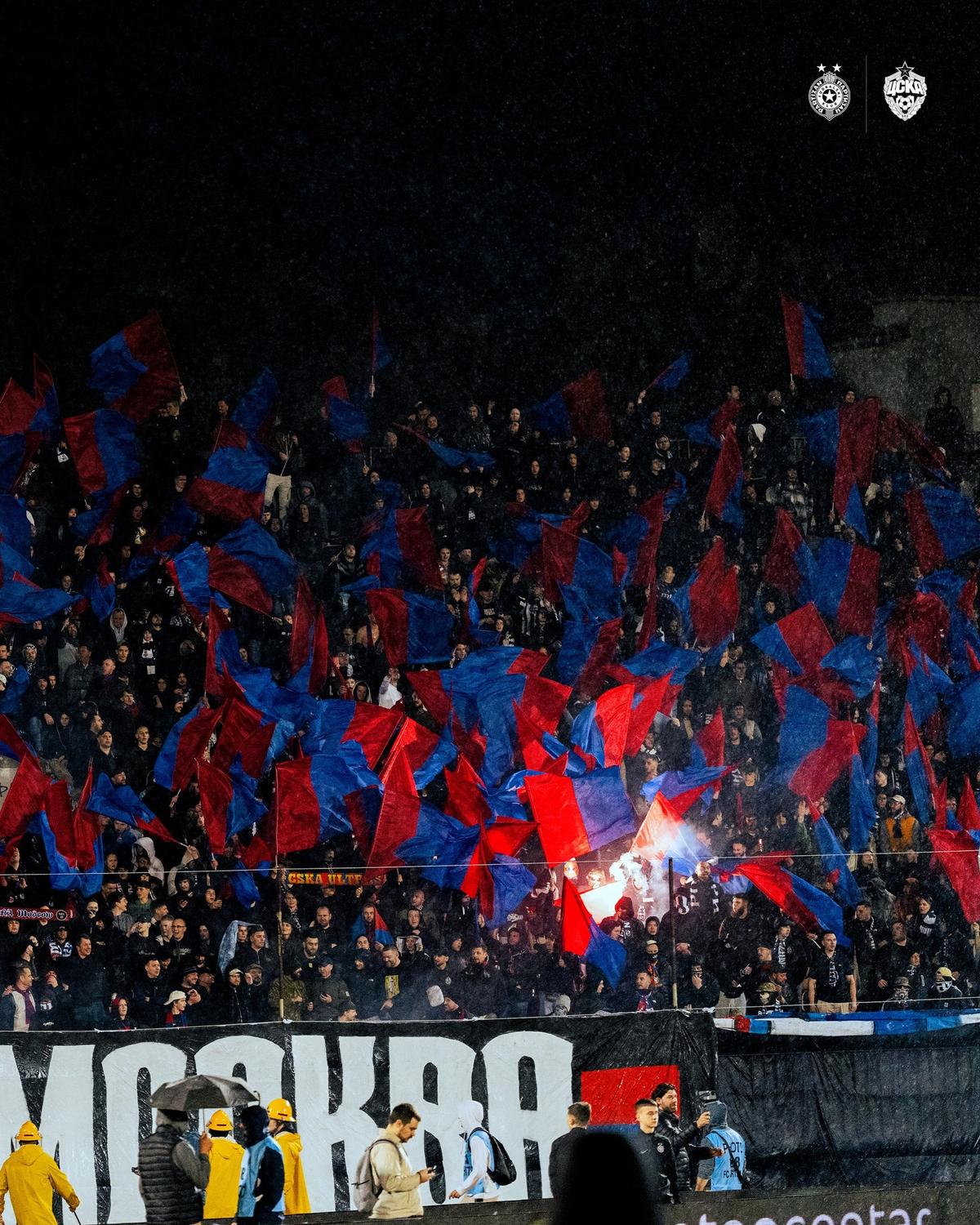 Partizan Belgrad și CSKA Moscova, amical în Serbia! Cum s-au comportat galeriile