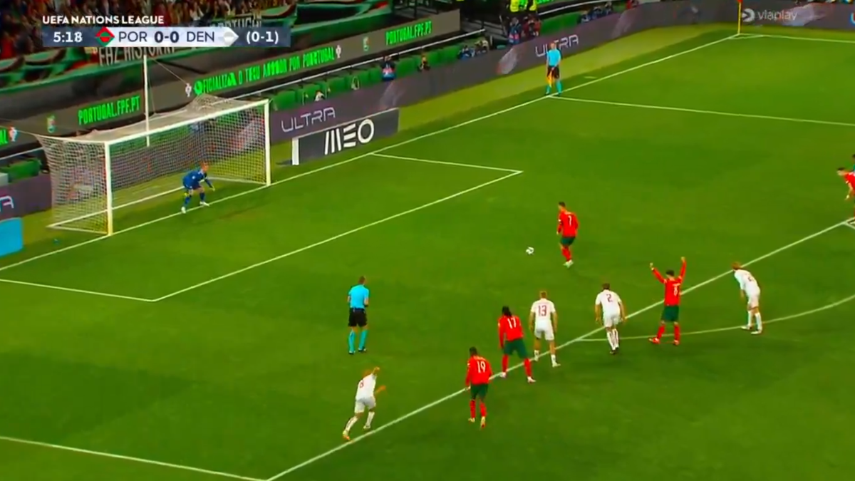 Penalty-ul ratat de Cristiano Ronaldo în meciul Portugalia - Danemarca