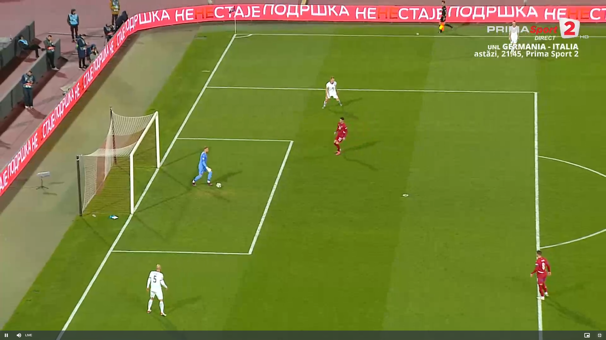 Gol comic primit de Austria în meciul cu Serbia