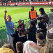 Sosia lui Haaland, pe stadionul din Chișinău / Sursă foto: Instagram