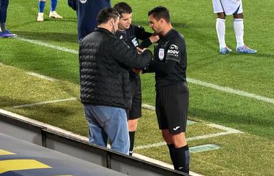 Moment rar în Unirea Slobozia - Oțelul Galați! Arbitrul a avut nevoie de schimbare