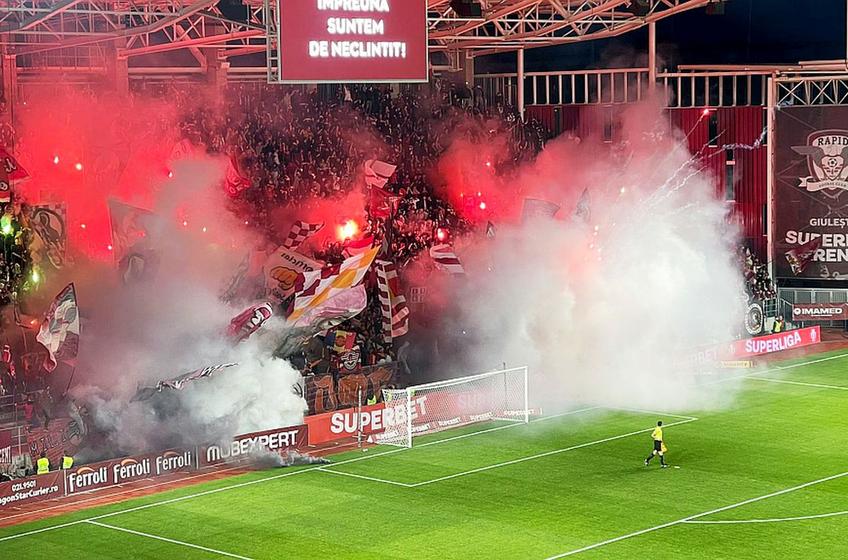 Fanii au întârziat startul în Rapid - FCSB