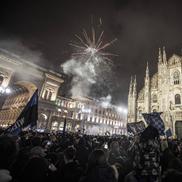 Sărbătoarea fanilor lui Inter Milano după câștigarea Scudetto / Foto: Imago Images