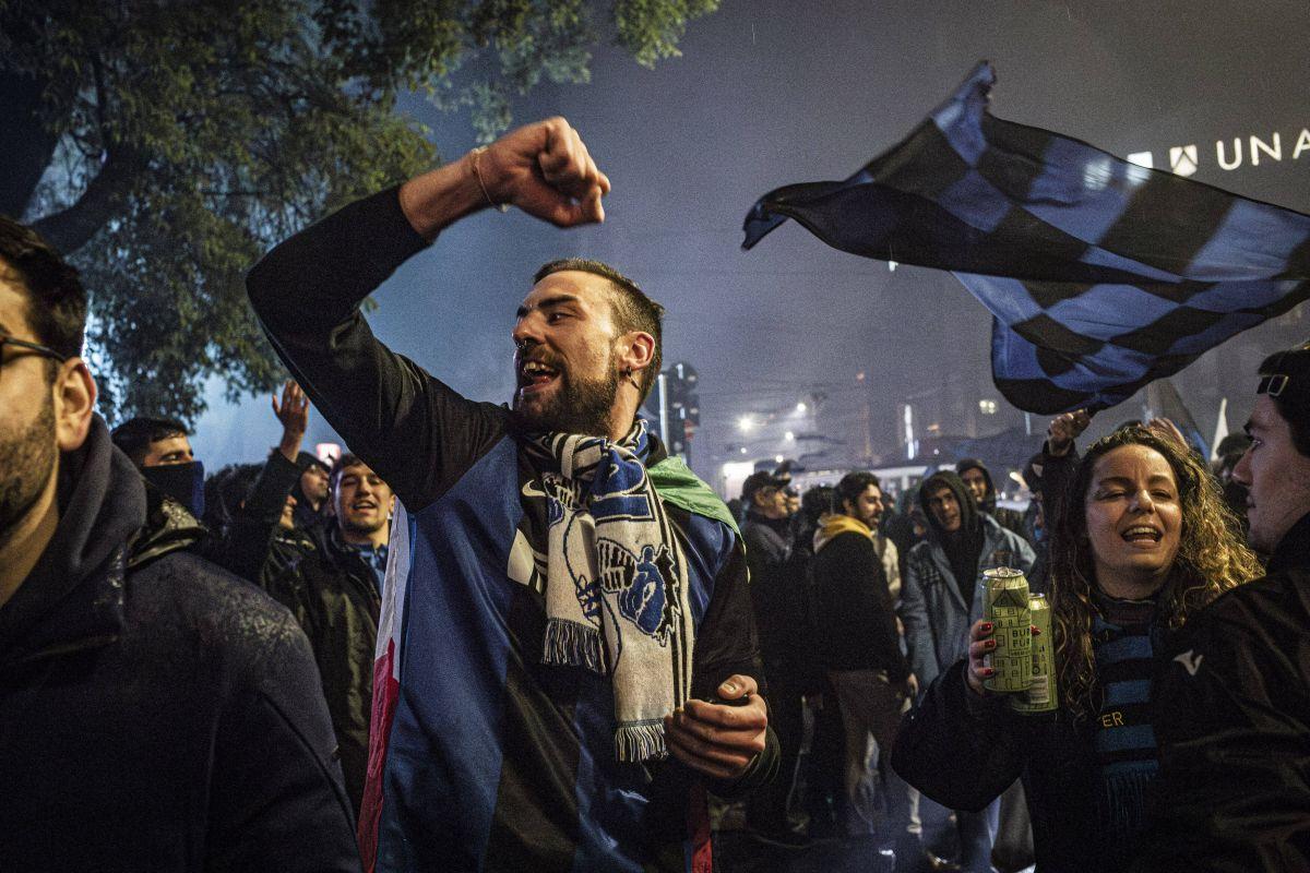 Sărbătoarea fanilor lui Inter Milano după câștigarea Scudetto