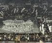Fanii lui PAOK, omagiu pentru suporterii care și-au pierdut viața în România / foto: Facebook @Ultras Clips