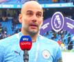 Pep Guardiola nu și-a putut stăpâni lacrimile la ultimul meci jucat de Sergio Aguero (32 de ani) pentru Manchester City, în Premier League, victoria 5-0 cu Everton.