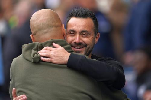 Guardiola și De Zerbi sunt în relații foarte bune // Foto: Imago