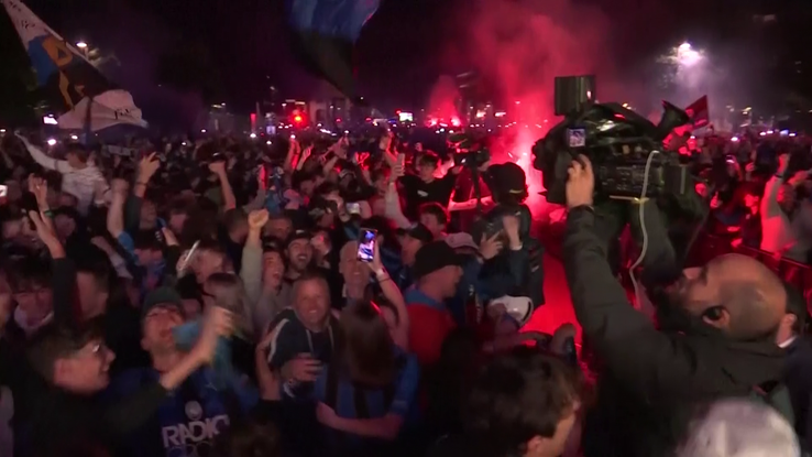 Nebunie la Bergomo, imagini din centrul orașului