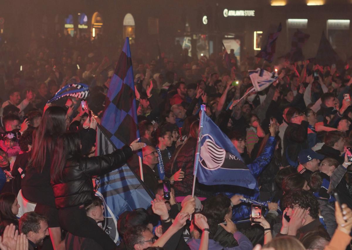 Sărbătoarea fanilor celor de la Atalanta, după triumful din Europa League / 23.05.2024