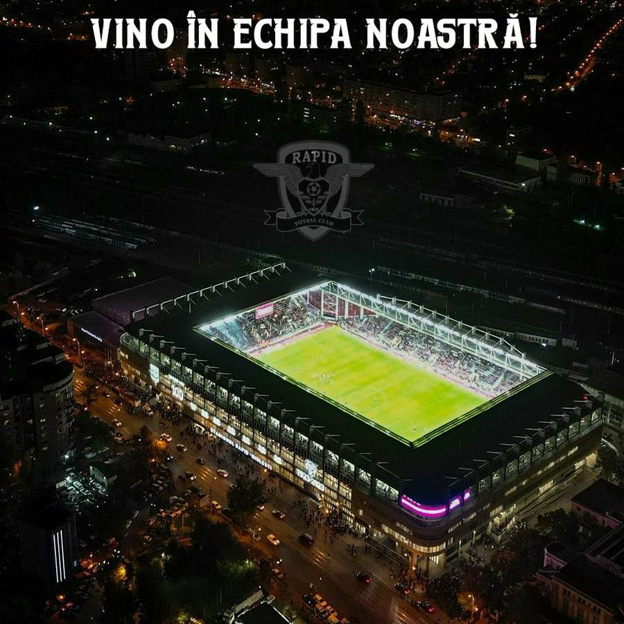 Rapid recrutează oameni în departamentul de scouting, foto: Facebook „Dan Șucu îți face statuie în fața stadionului. Serios!” » Provocarea inedită lansată de Rapid