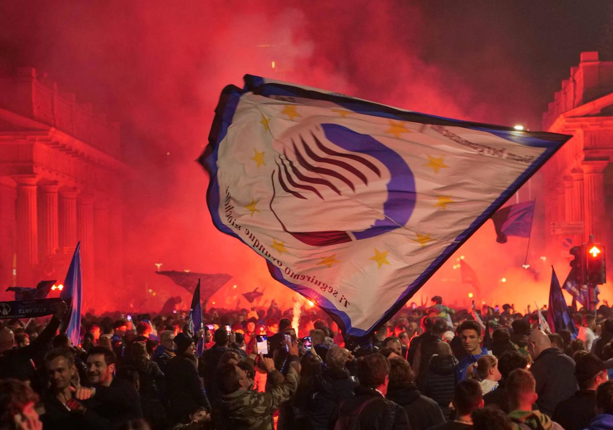 Sărbătoarea fanilor celor de la Atalanta, după triumful din Europa League / 23.05.2024