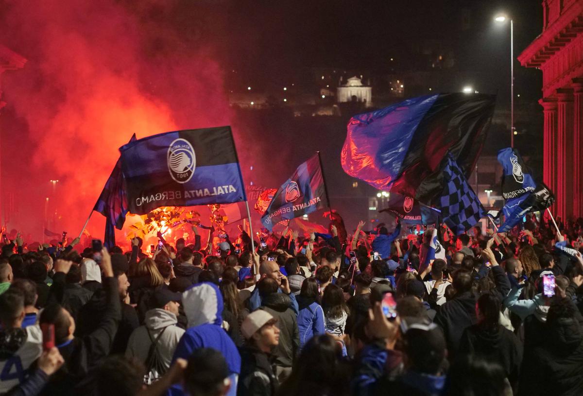 Sărbătoarea fanilor celor de la Atalanta, după triumful din Europa League / 23.05.2024