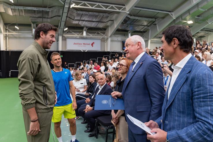 Juan Martin del Potro, la inaugurarea Centrului Național de Tenis din Republica Moldova/Foto: Guvernul Republicii Moldova