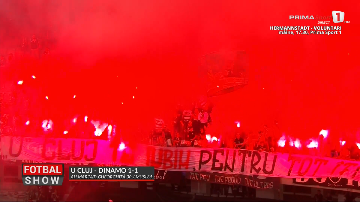 Ce s-a întâmplat după U Cluj - Dinamo » Imagini spectaculoase în Ardeal