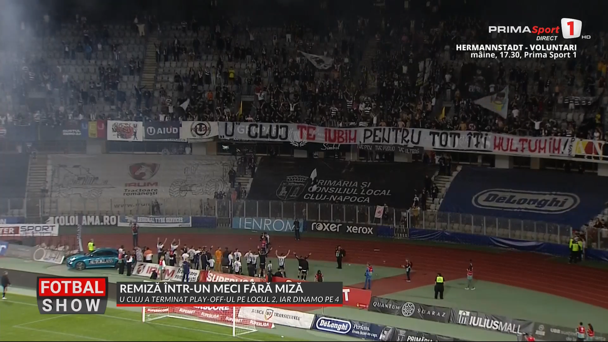 Ce s-a întâmplat după U Cluj - Dinamo » Imagini spectaculoase în Ardeal