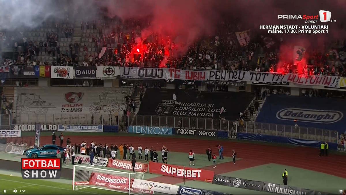 Ce s-a întâmplat după U Cluj - Dinamo » Imagini spectaculoase în Ardeal