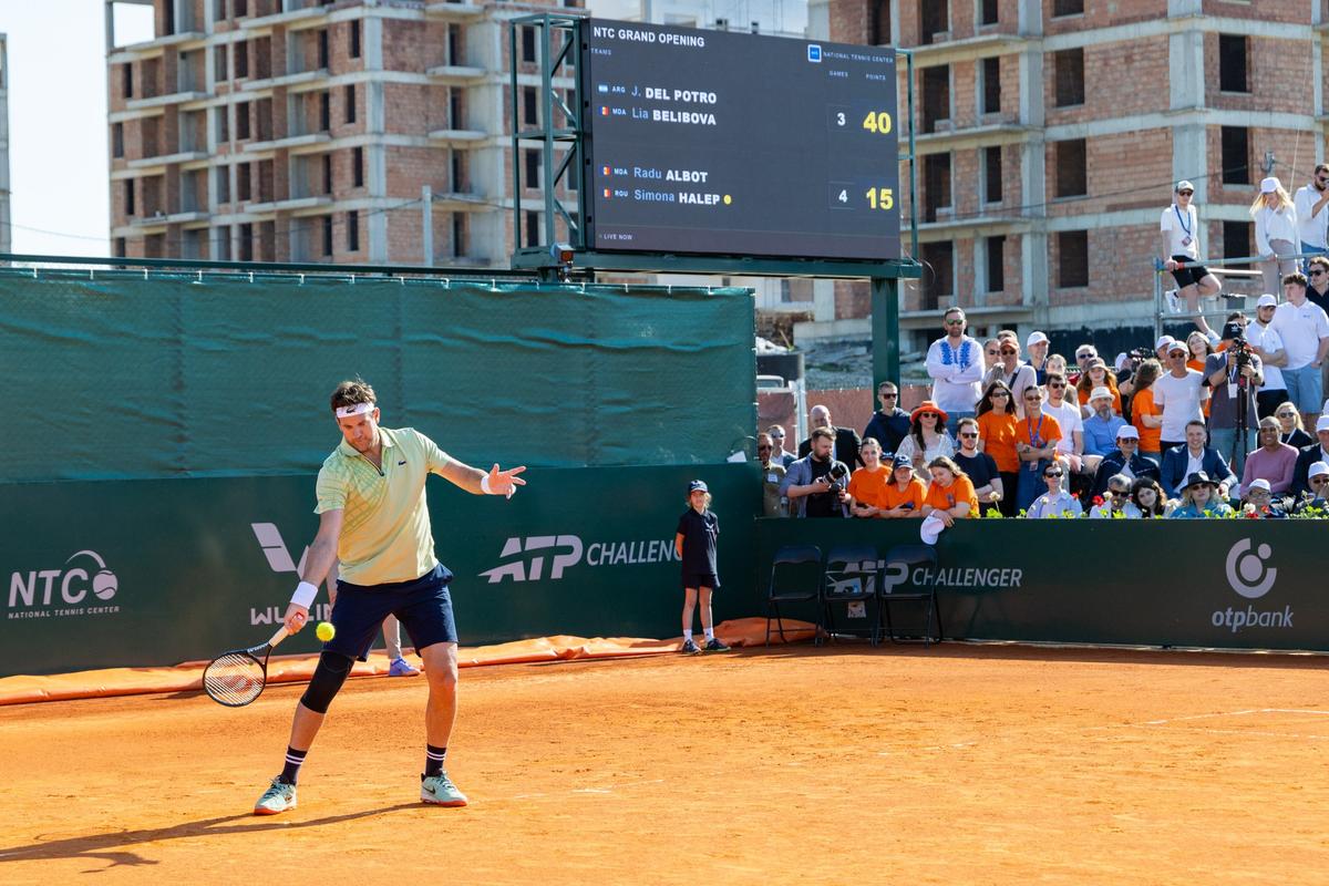 Simona Halep și Juan Martin del Potro, la inaugurarea Centrului Național de Tenis din Republica Moldova
