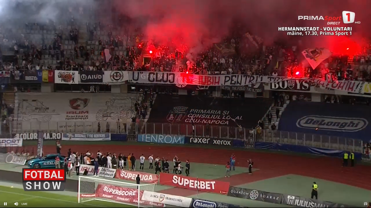 Ce s-a întâmplat după U Cluj - Dinamo » Imagini spectaculoase în Ardeal