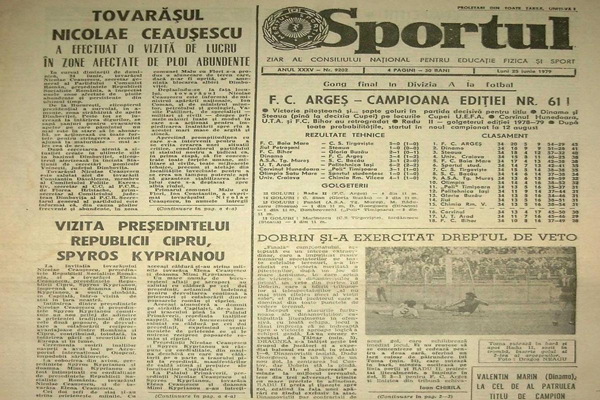 VIDEO Amintiri de la „thriller-ul” Dinamo - FC Argeș din 1979: „Jocurile erau făcute pentru ei. Se uitau la Dobrin ca la un extraterestru!”