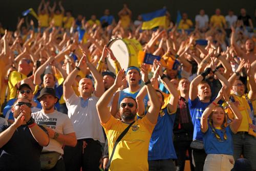 Suporterii Ucrainei au fost prezenți în număr mare la București. FOTO: Guliver/Getty Images