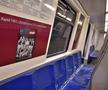 Un metrou a fost colantat în culorile Rapidului, alb și vișiniu / foto: Cristi Preda (GSP)