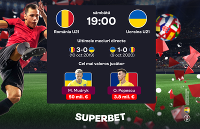 O nouă şansă pentru „tricolorii” mici! Oferta de pariuri pentru România U21 – Ucraina U21