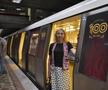 Un metrou a fost colantat în culorile Rapidului, alb și vișiniu / foto: Cristi Preda (GSP)
