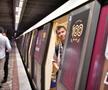 Un metrou a fost colantat în culorile Rapidului, alb și vișiniu / foto: Cristi Preda (GSP)