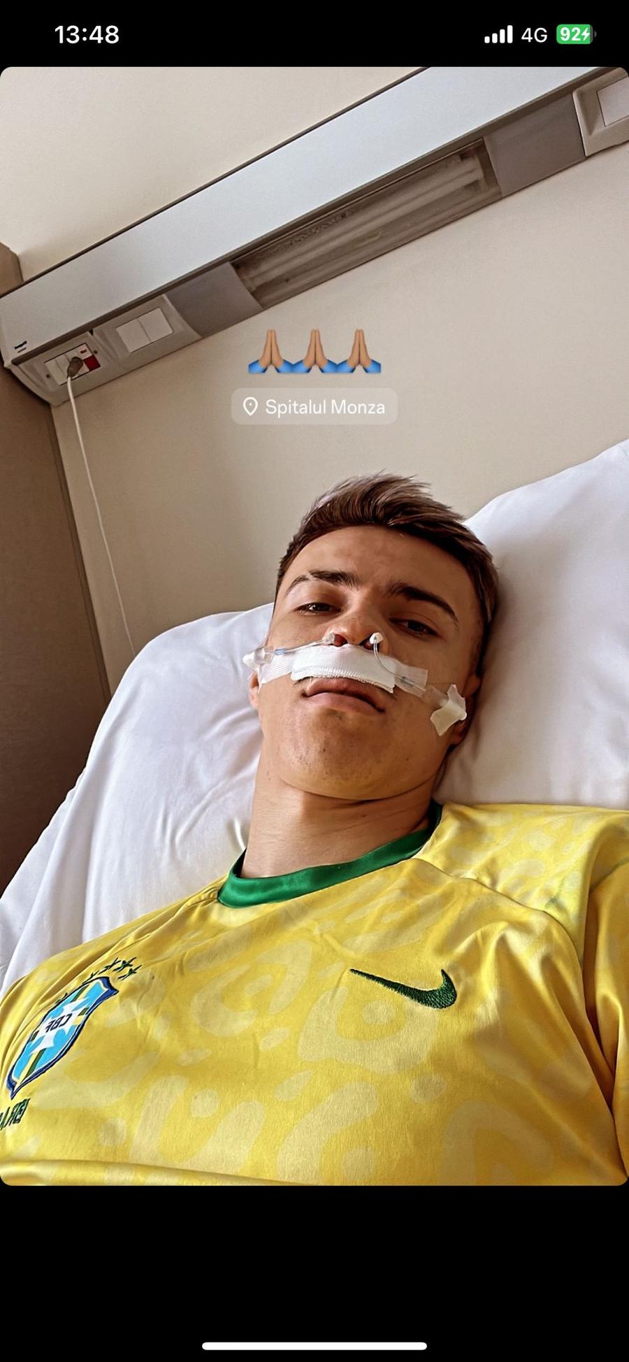Octavian Popescu s-a operat pentru a doua oară în mai puțin de 3 săptămâni » Imaginea postată de fotbalist