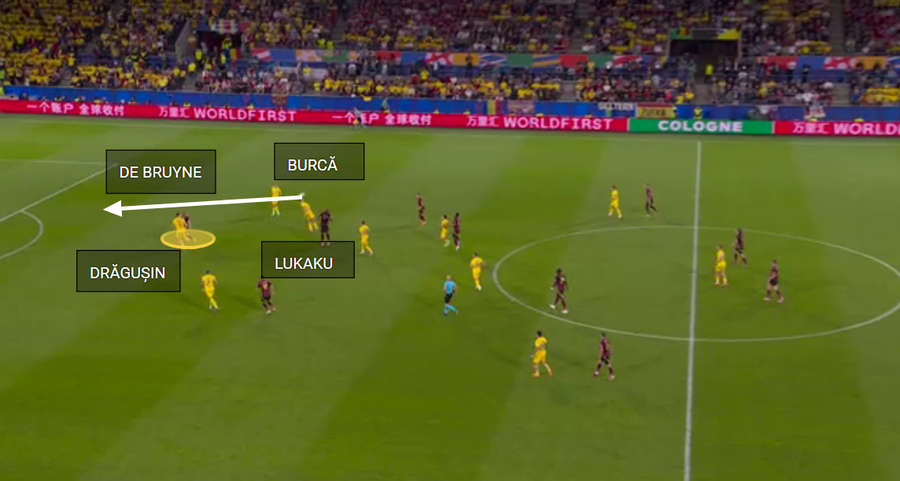 De Bruyne a speculat continuu zonele libere Prea moderni și cu spații între linii! » Cum ne-au dezmembrat apărarea Tielemans și De Bruyne în două momente-cheie