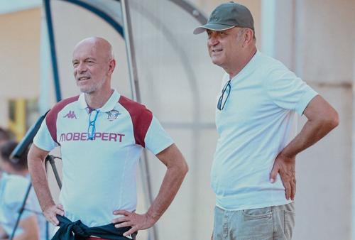 Mauro Pederzoli și Dan Șucu, în cantonamentul Rapidului/ foto: @FC Rapid 1923