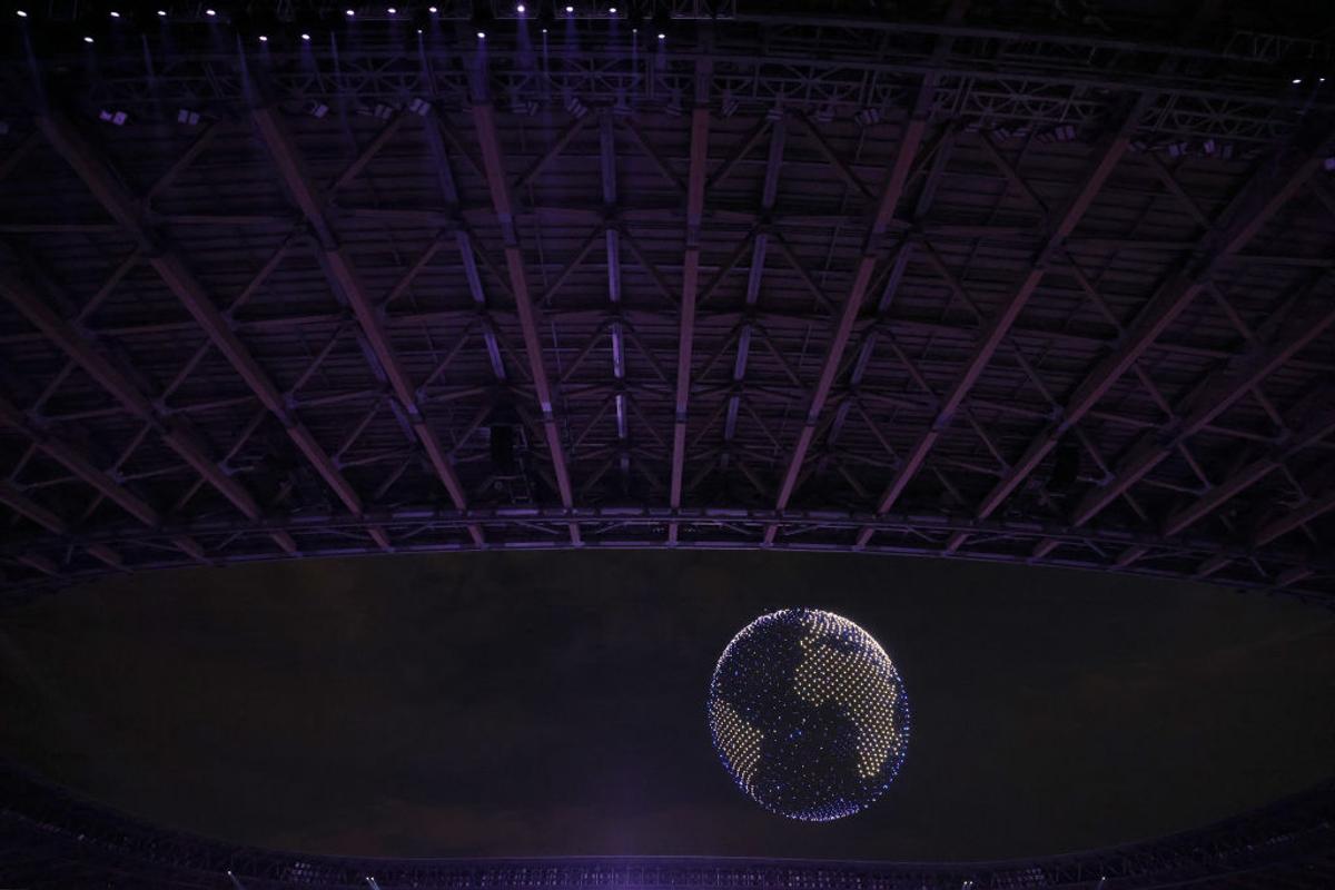 Moment SF în timpul ceremoniei de la Tokyo! Peste 1.800 de drone au apărut deasupra arenei