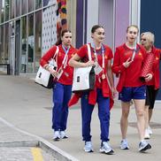 Echipa feminină de gimnastică a României în Satul Olimpic FOTO Raed Krishan