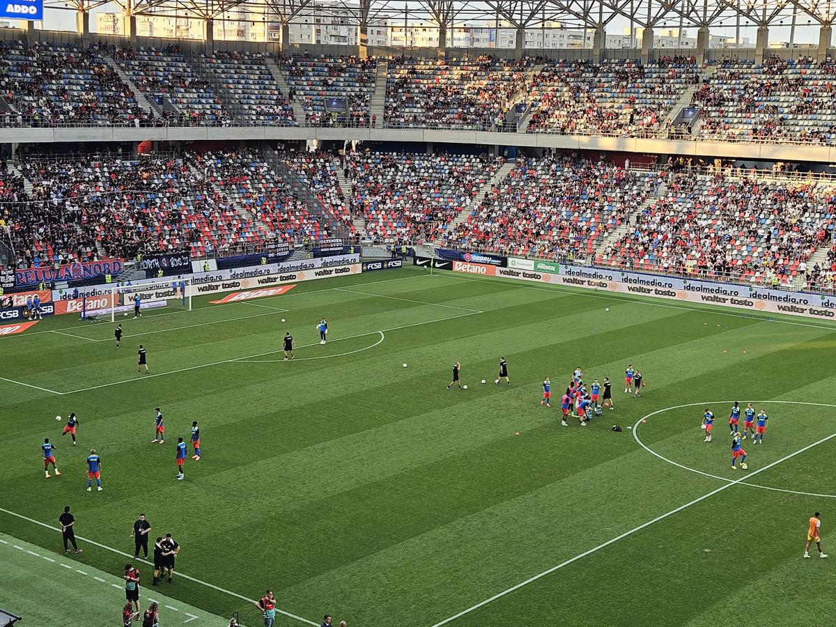 FCSB - Maccabi Tel Aviv, imagini de la încălzire