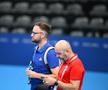 Antrenorul Adrian Rădulescu și psihologul Marcel Ivan, primul antrenament în Paris La Défense Arena Foto: Raed Krishan (Paris)