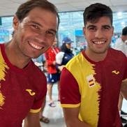 Rafael Nadal și Carlos Alcaraz în Satul Olimpic