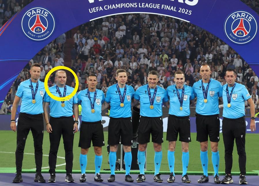 Imagine cu Cătălin Popa de la finala Ligii Campionilor din 2025. Foto: Ionuț Iordache O sută de mii de euro din arbitraj și peste 600.000€ din contracte cu statul! » Arbitrul care oferă servicii pentru o echipă importantă din Superligă
