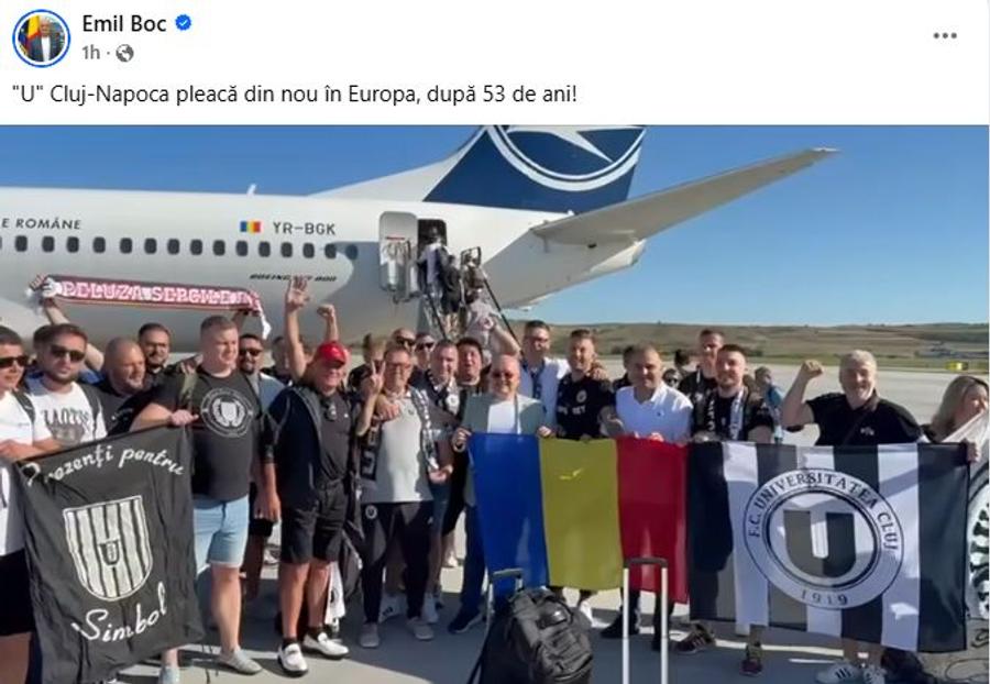 Cu Emil Boc în avion » Primarul și alți politicieni din Cluj-Napoca au făcut deplasarea la Erevan alături de U Cluj