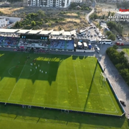 Stadionul din Erevan la meciul lui CFR Cluj / FOTO: Captură TV @Prima Sport 1