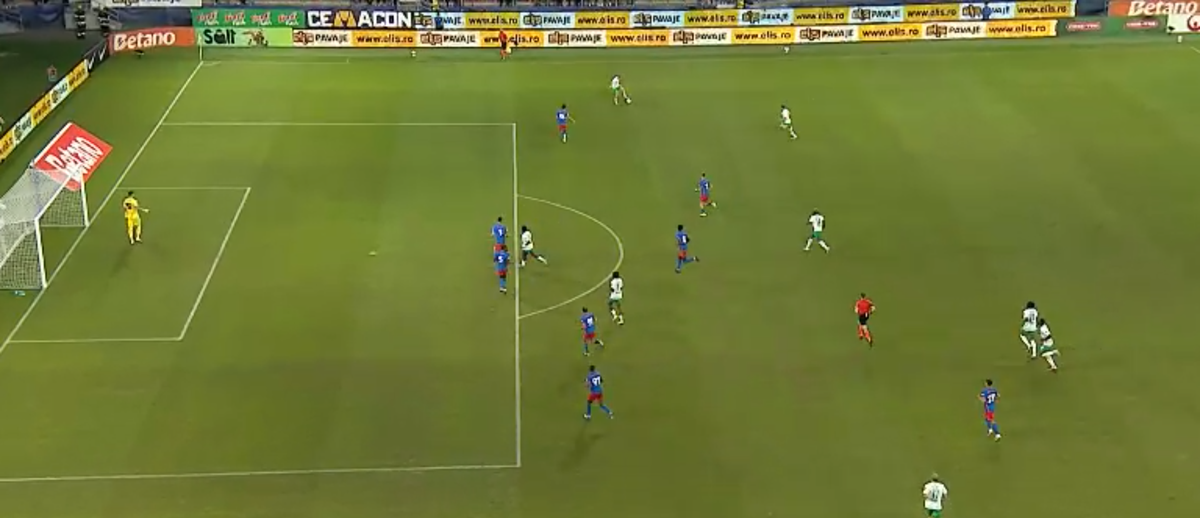 FCSB a încasat-o frumos la debutul european! Execuție de generic în minutul 5