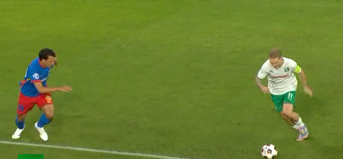 FCSB a încasat-o frumos la debutul european! Execuție de generic în minutul 5