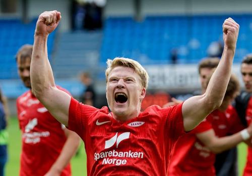 Kristian Eriksen, unul dintre jucătorii de bază ai lui Brann Bergen, 3 goluri, un assist în 14 etape pentru mijlocașul ofensiv de 31 de ani